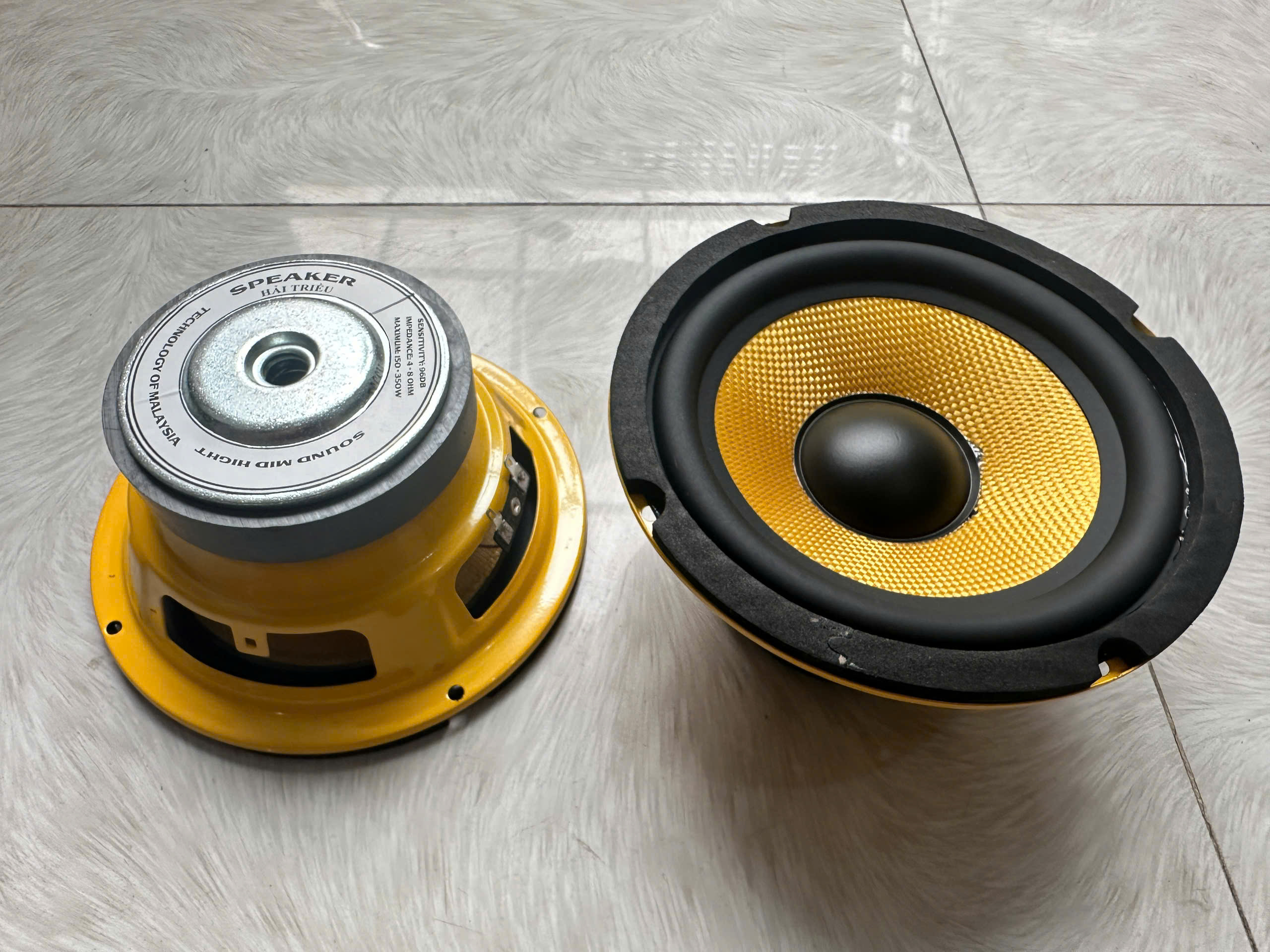 CỦ LOA TRUNG HỞ / BASS RỜI 16 HÀNG CHÍNH HÃNG HẢI TRIỀU GÂN CAO SU MÀN VÀNG (GIÁ 1 CÁI)