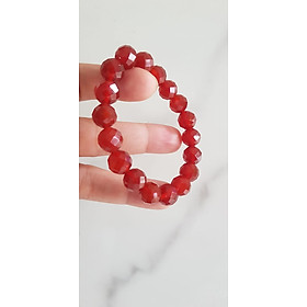 Vòng tay phong thuỷ Nữ đá mã não đỏ giác tự nhiên đẹp size vòng hạt 10mm hợp nữ mệnh hoả mệnh thổ ạ