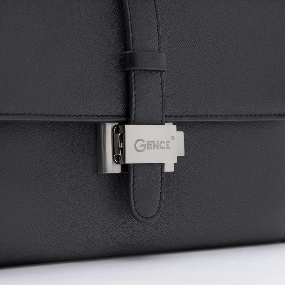 Clutch Cầm Tay Nam Da Bò Taiga HT10 Màu Đen
