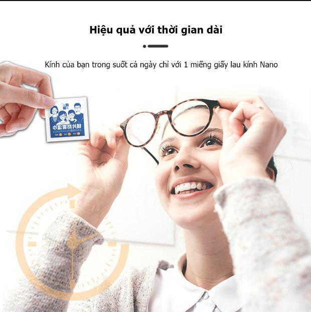 Hộp 100 Khăn Lau Kính Nano, Chống Bám Hơi Nước, Chống Bụi Bẩn - Khăn Lau Kính Nano Hộp 100 Miếng