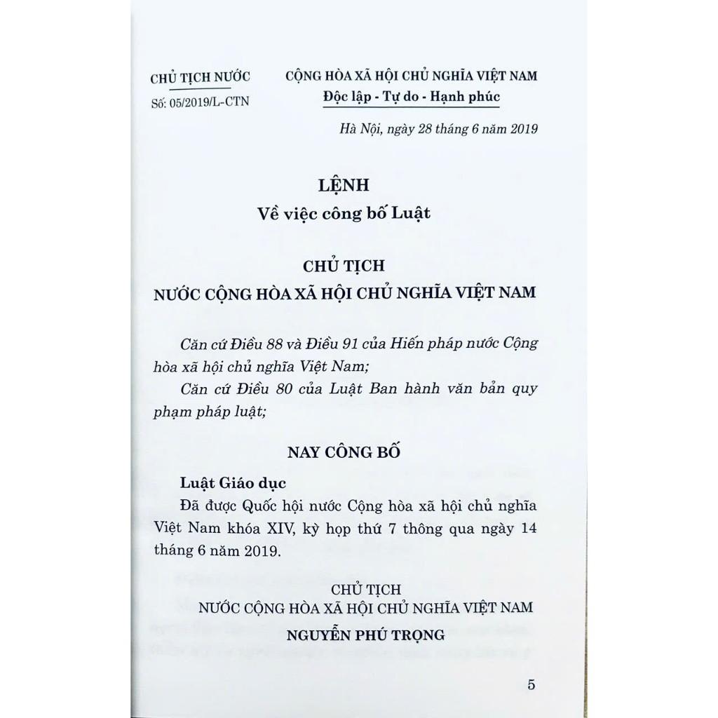 Sách - Luật Giáo Dục Năm 2019 - NXB Chính Trị Quốc Gia