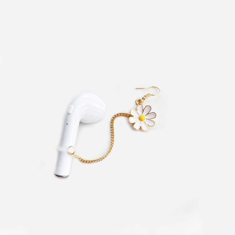 1 ĐÔI Khuyên tai đeo tai nghe bluetooth khuyên móc hoa cúc hoạ mi đeo airpod xinh đẹp