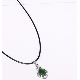 Mặt dây chuyền hoa văn đá ngọc bích mệnh hỏa, mộc - Ngọc Quý Gemstones