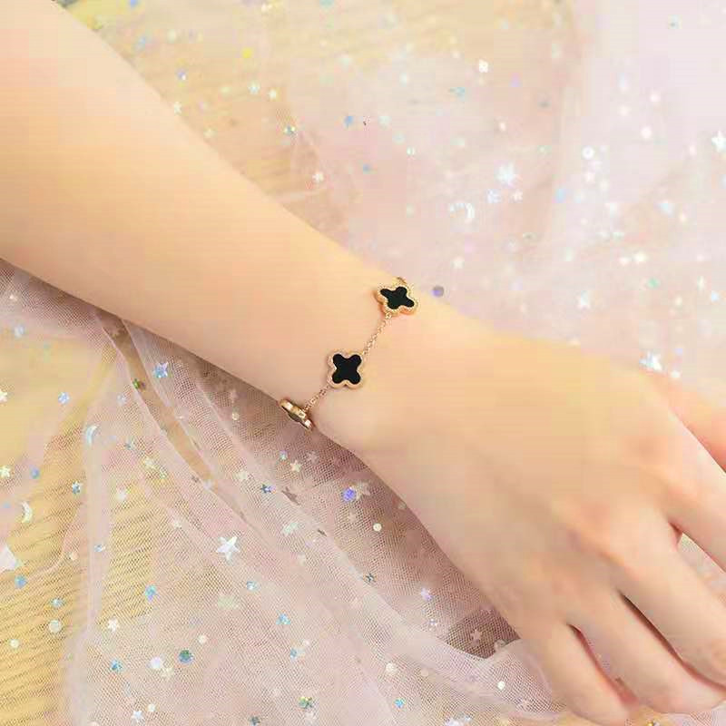Lắc tay lắc chân vòng đeo tay cỏ 4 lá thời trang trend Hàn Quốc mới homie