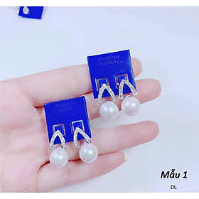 Bông tai bạc thời trang khoá bấm cao cấp chất liệu bằng bạc s925 SA0852