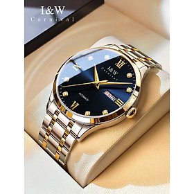 Đồng hồ nam chính hãng IW CARNIVAL IW555G-1 Kính sapphire ,chống xước ,Chống nước 30m ,Bảo hành 24 tháng,Máy cơ (Automatic),dây kim loại thép không gỉ 316L, thiết kế đơn giản dễ đeo