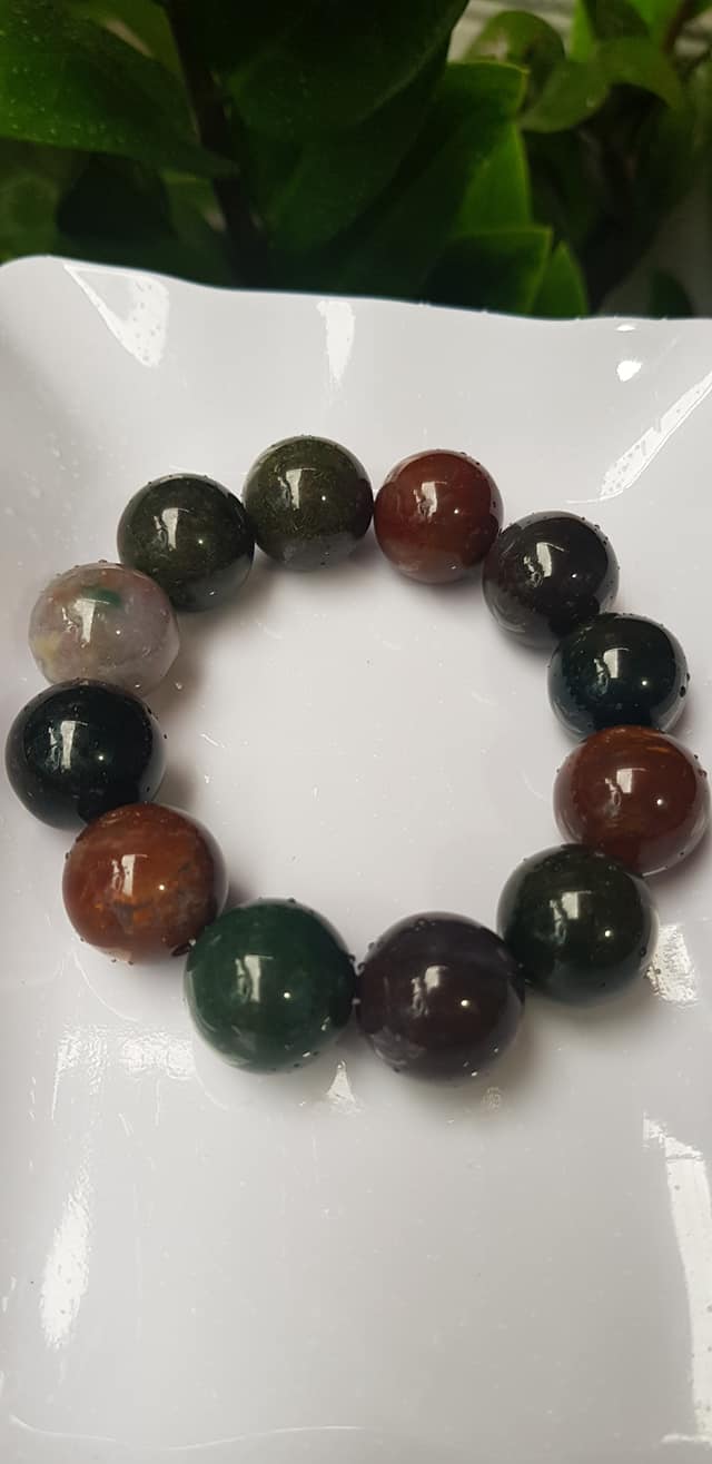 Vòng Nam Mới đá casidon size lớn 18mm Vòng đa sắc màu sáng bóng đẹp đeo sang tay ạ Nam tất cả các mệnh đeo hợp ạ