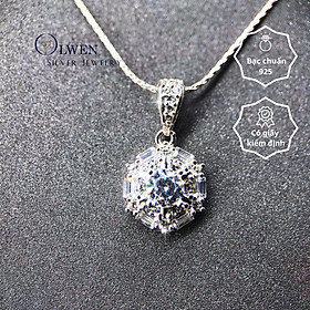 Mặt Dây Chuyền Đính Đá OlwenSilverJewelry - Kèm dây trang sức