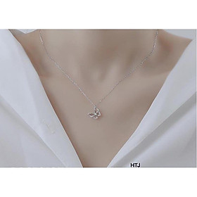 Dây chuyền nữ liền mặt thời trang chất liệu bạc s925 MS08a