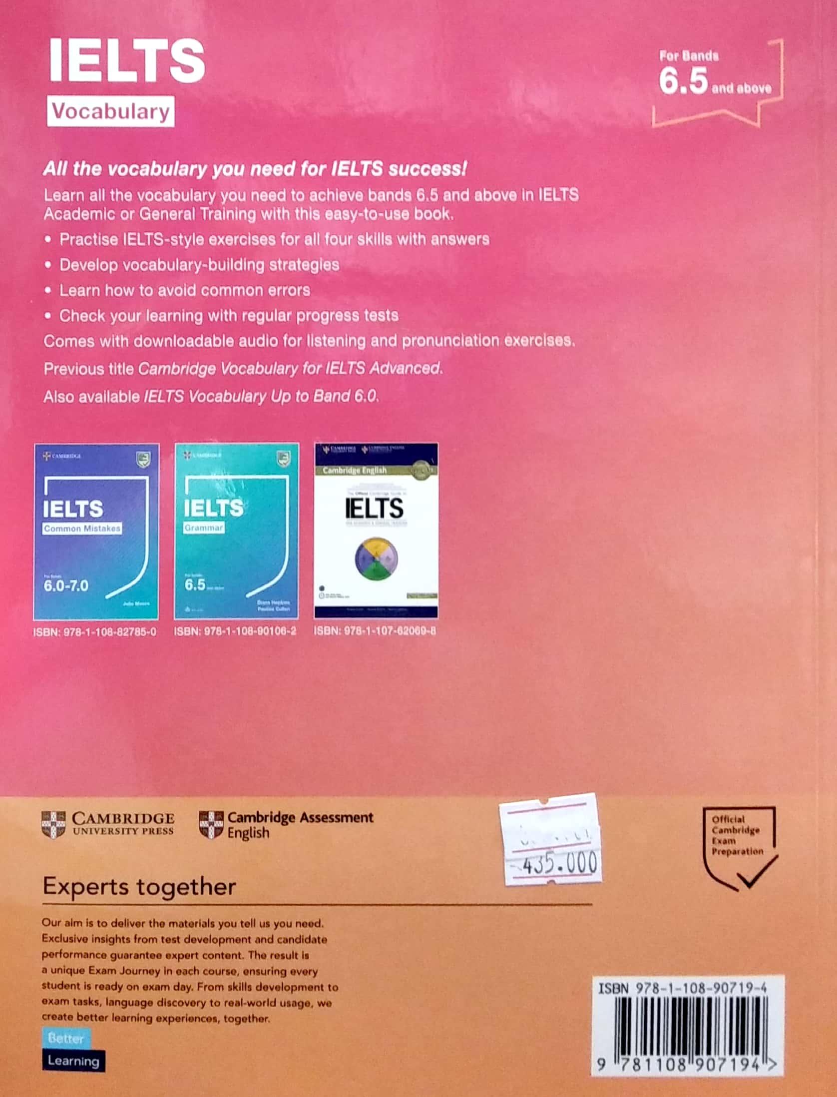 IELTS Vocabulary For Bands 6.5 And Above With Answers And Downloadable Audio