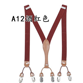 Dây đai chữ Y 2.5cm 6 kẹp kết da có 5 màu lựa chọn trung niên Giangpkc 2022 Phụ kiện cưới Giang