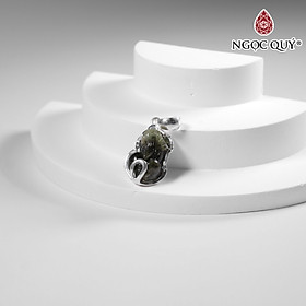 Mặt dây chuyền tỳ hưu đá Shappire bọc bạc 20x15mm mệnh thủy, mộc - Ngọc Quý Gemstones