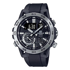 Đồng Hồ Nam Dây Nhựa Casio Edifice ECB-40P-1A Chính Hãng Bluetooth | Khung máy Carbon | ECB-40P-1ADF