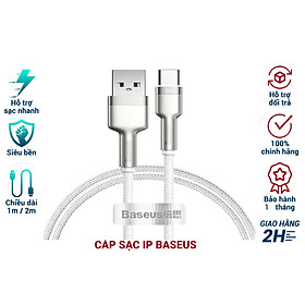 Cáp sạc nhanh, siêu bền Baseus Cafule Metal Series Type C 40W (USB to Type C, Zinc Alloy Material, Super Quick charge)- Hàng chính hãng.