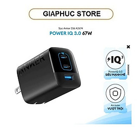 Cốc sạc Anker 336 Charger 1USB 2Type-C 67W A2674 - Hàng chính hãng