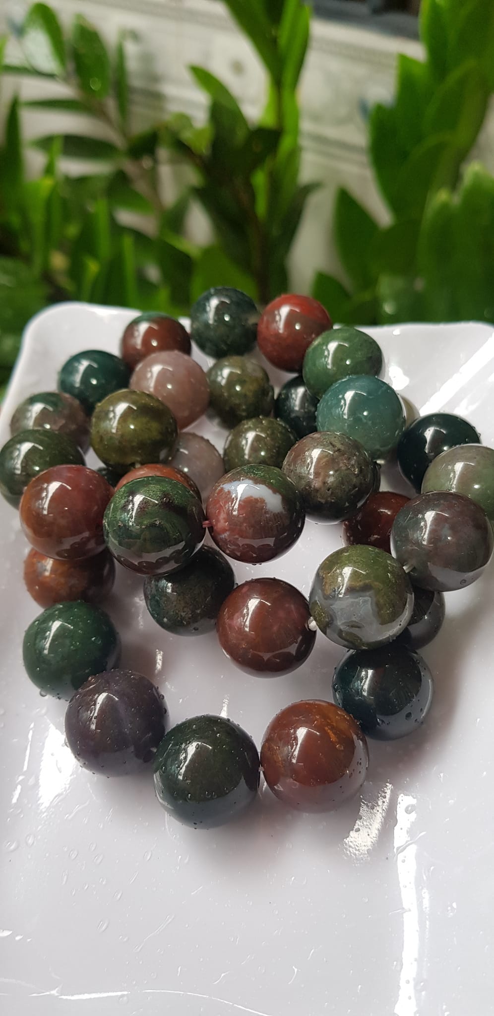 Vòng Nam Mới đá casidon size lớn 18mm Vòng đa sắc màu sáng bóng đẹp đeo sang tay ạ Nam tất cả các mệnh đeo hợp ạ
