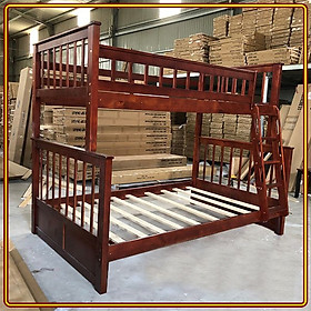Giường 2 tầng màu nâu Tundo trên 1m dưới 1m2
