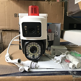 Camera WiFi Yoosee 2 Mắt Xem 2 Màn Hình Cùng Lúc Q44D 6.0Mpx, Chống Nước, Xem Đêm Có Màu - Hàng Chính Hãng