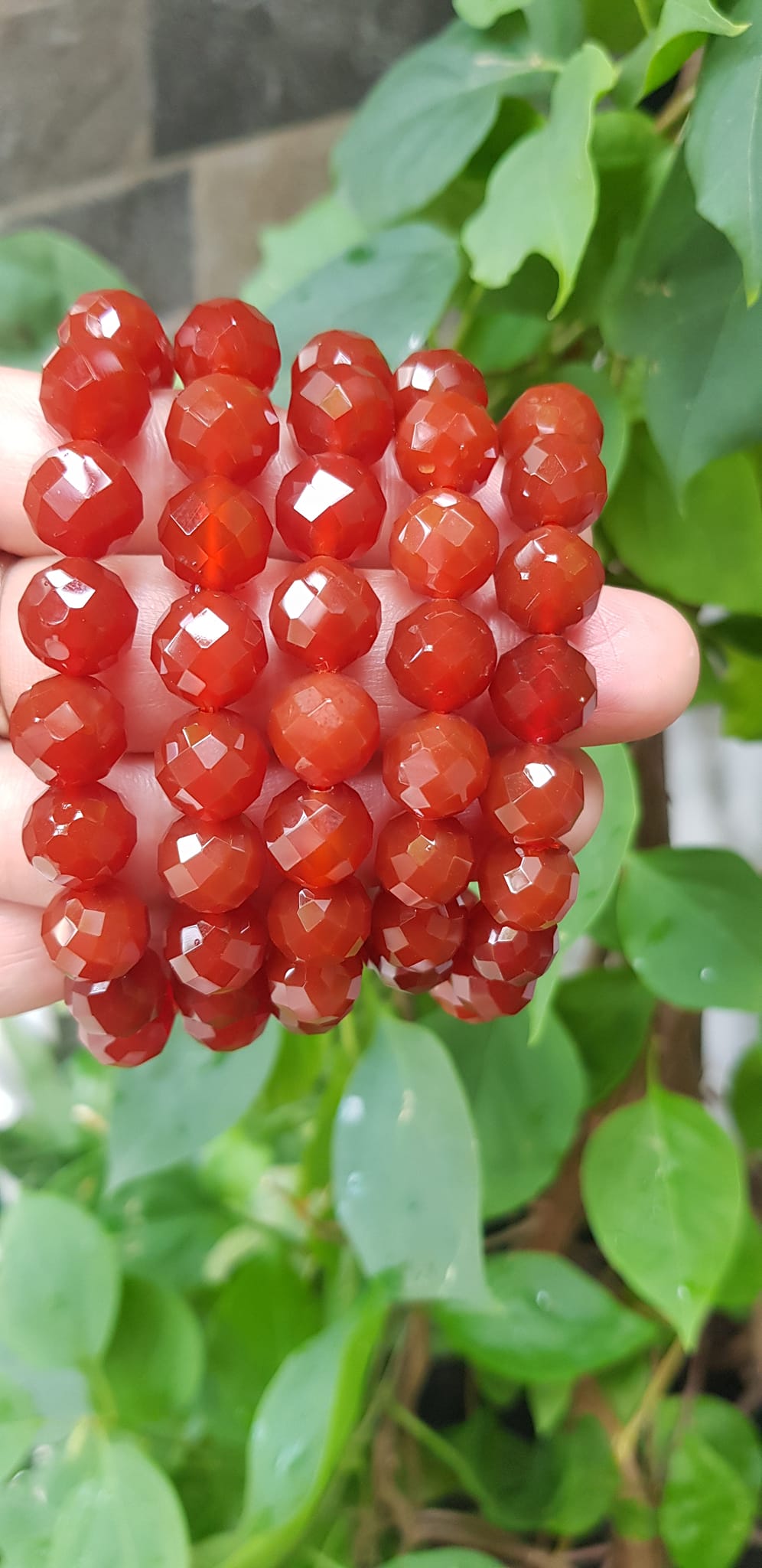 Vòng tay phong thuỷ Nữ đá mã não đỏ giác tự nhiên đẹp size vòng hạt 10mm hợp nữ mệnh hoả mệnh thổ ạ