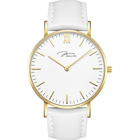 Đồng hồ đeo tay Nữ hiệu JONAS & VERUS X01647-Q3.GGWLW, Máy Pin (Quartz), Kính sappire chống trầy xước, Dây Da Italy