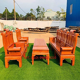 bộ bàn ghế âu á thư gỗ hương đá