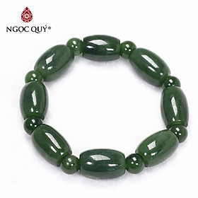 Vòng lu thống ngọc bích 18x12mm mệnh hỏa, thổ - Ngọc Quý Gemstones