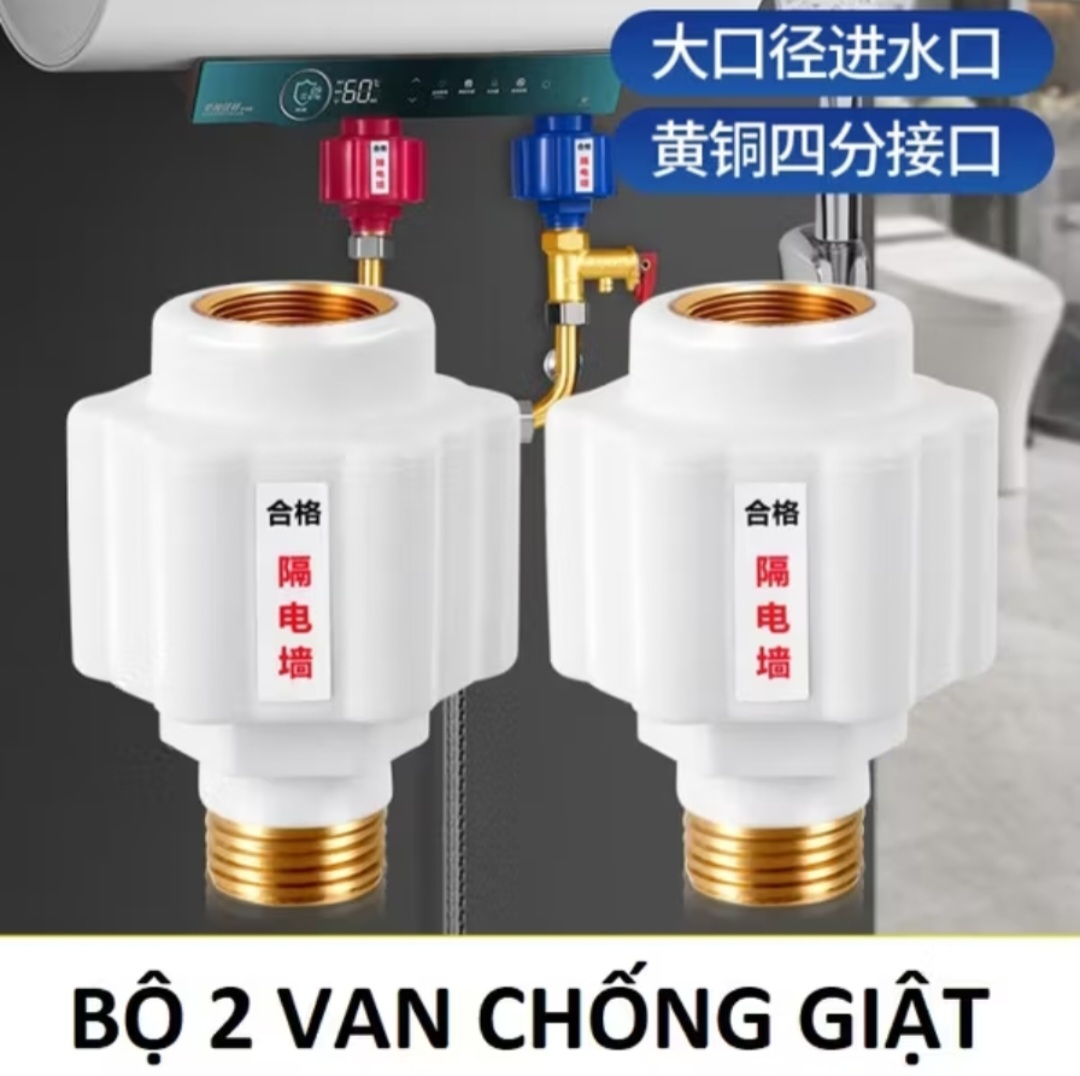 BỘ 2 VAN CHỐNG ĐIỆN GIẬT LẮP BÌNH NƯỚC NÓNG LẠNH BẢO VỆ AN TOÀN CHO MỌI GIA ĐÌNH