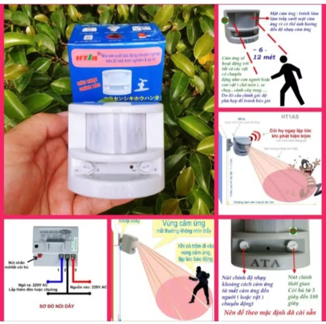 BỘ BÁO ĐỘNG CHỐNG TRỘM CẮP HỒNG NGOẠI THÔNG MINH BẢO VỆ TÀI SẢN NGÔI NHÀ BẠN AN TOÀN HÀNG CHUẨN