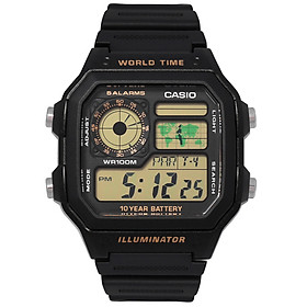 Đồng Hồ Nam Dây Nhựa Casio STANDARD AE-1200WH-1BV