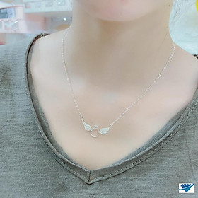 Dây chuyền nữ thời trang mặt trái tim chất liệu bằng bạc Ý SA0130