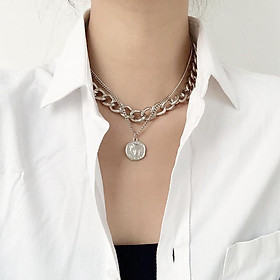 Vòng cổ titan 2 lớp bản dày cá tính hot hit