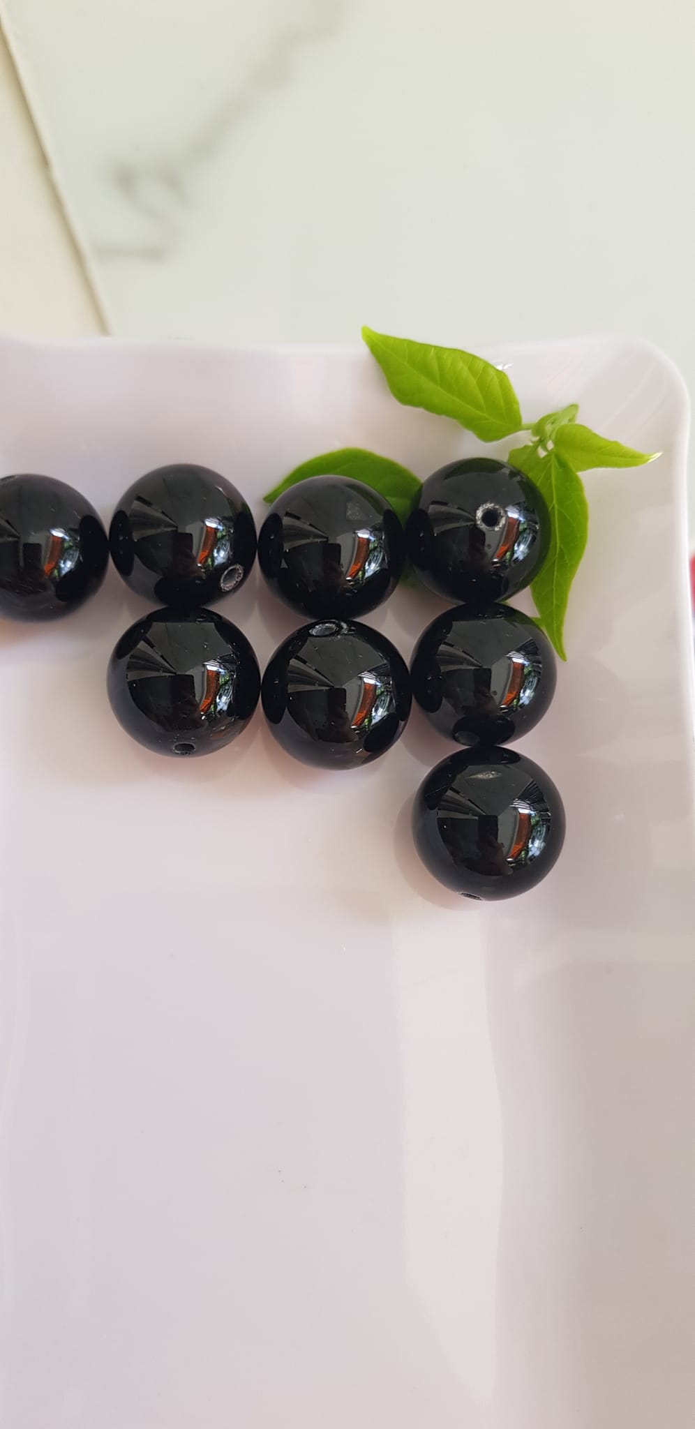 Hạt Lẻ rời Đá Mã Não Đen Đậm Đẹp phối vòng tay nam size lớn 20mm Hạt lẻ chuẩn hợp các Anh mạng Thuỷ , mệnh Mộc dành cho các anh cần hạt đá lẻ ạ