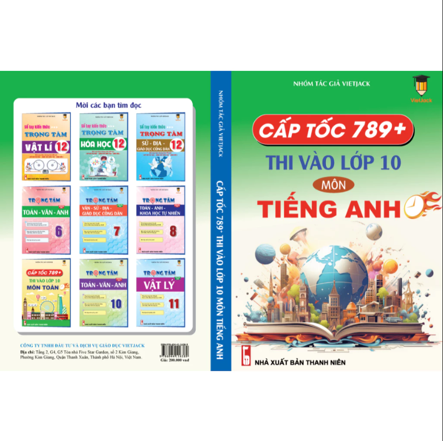 Sách Cấp tốc 789+ thi vào lớp 10 môn Tiếng Anh VietJack