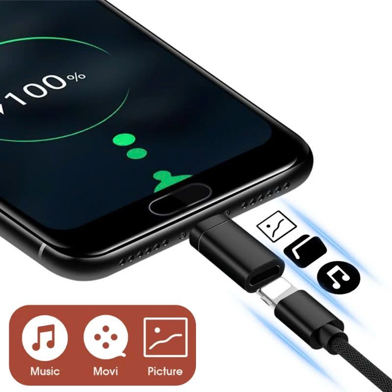 Đầu chuyển đổi Cho Micro Thu Âm Không Dây từ Lightningg (i.phone) sang Type C Từ ios Sang Type c - Giao Màu Ngẫu Nhiên - Hàng Nhập Khẩu