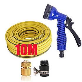 Bộ vòi tưới cây,rửa xe tăng áp lực nước 7-10m(cút đồng nối nhựa đen 713-2) 206843 