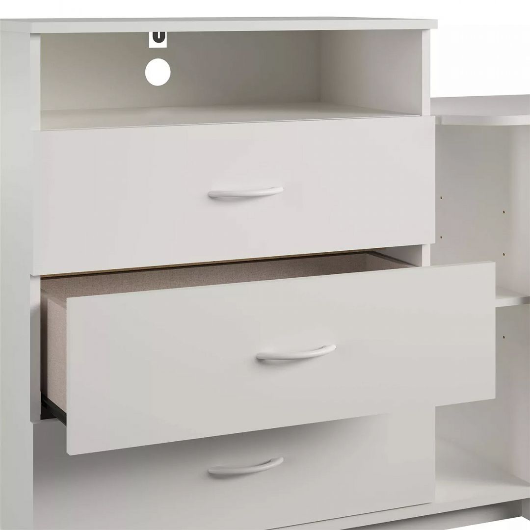 Bàn máy tính tại nhà bằng gỗ thiết kế nhỏ gọn SMLIFE Denise