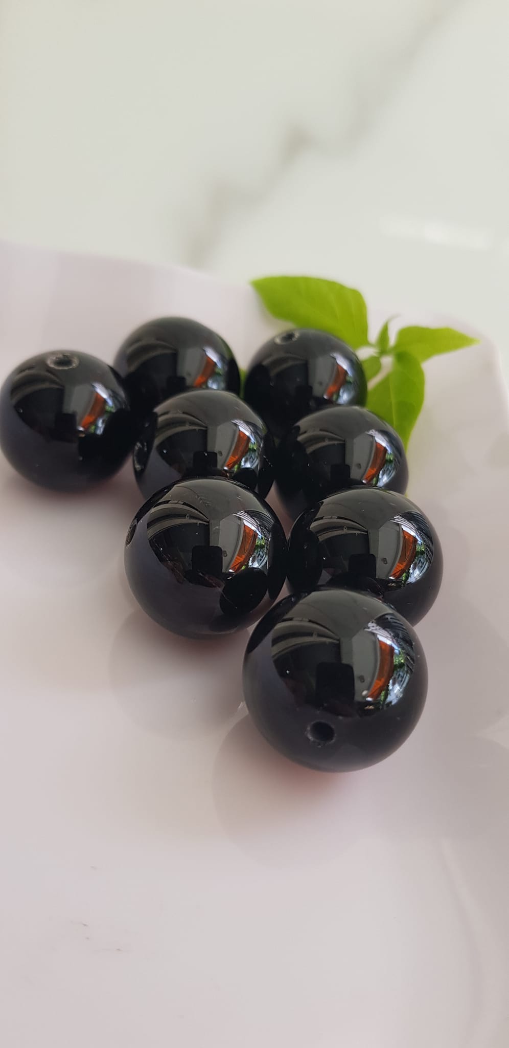 Hạt Lẻ rời Đá Mã Não Đen Đậm Đẹp phối vòng tay nam size lớn 20mm Hạt lẻ chuẩn hợp các Anh mạng Thuỷ , mệnh Mộc dành cho các anh cần hạt đá lẻ ạ