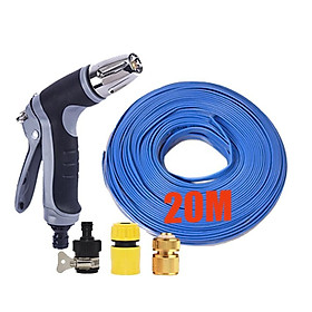 Bộ dây và vòi xịt rửa xe tưới cây tăng áp 20M(cút đồng nối 713-1) 206817 