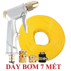  Bộ dây vòi xịt nước rửa xe, tưới cây . tăng áp 3 lần, loại 7m, 10m 206701 đầu đồng,cút đồng+ tặng khăn phượt