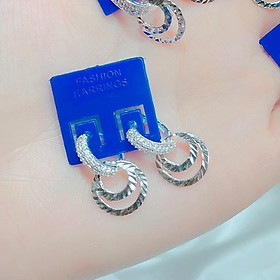 Bông tai bạc khoá bấm thời trang chất liệu bằng bạc s925 MS0903