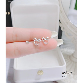 Bông tai bạc nụ tim nhỏ xinh chất liệu bằng bạc s925 SA0059 - Bạc trang sức PKG