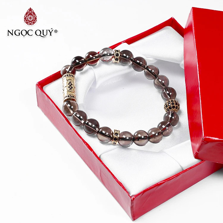Vòng tay đá thạch anh khói mệnh kim, mệnh thủy - Ngọc Quý Gemstones