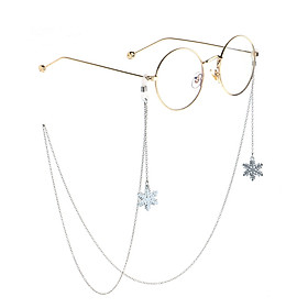 Dây xích đeo mắt kính thả bông tuyết ấn tượng thời trang unisex dây đeo khẩu trang đa năng