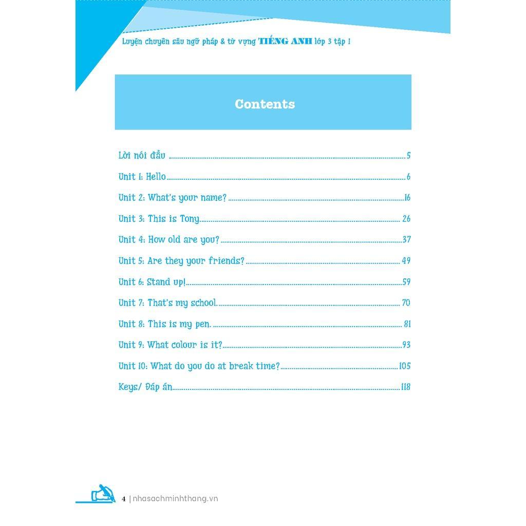 Sách - Global Success - Luyện Chuyên Sâu Ngữ Pháp Và Từ Vựng Tiếng Anh Lớp 3 - Tập 1 - Minh Thắng