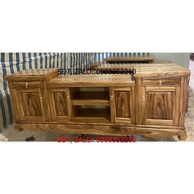 kệ tivi gỗ hương xám 2m2