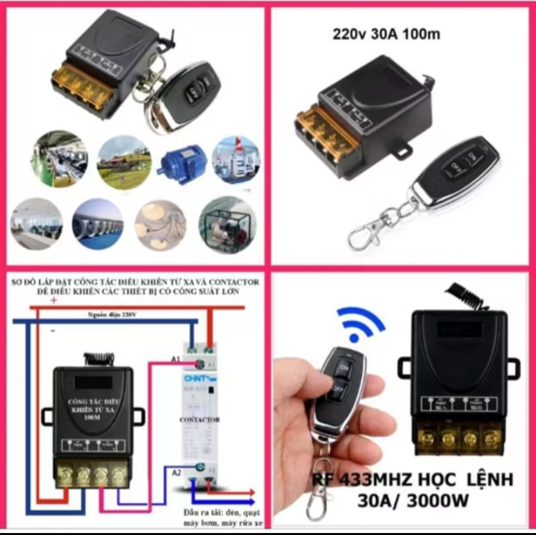 1 BỘ ĐIỀU KHIỂN BẬT TẮT CÁC THIẾT BỊ ĐIỆN TỪ XA MÁY BƠM BÓNG ĐÈN THÔNG MINH