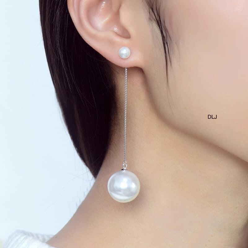 Bông tai bạc thời trang tua trai chất liệu bạc s925 MS35a