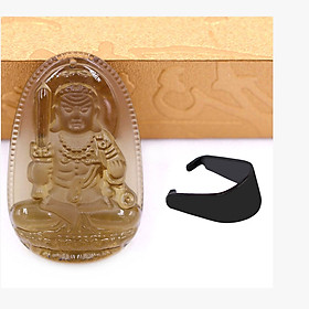 [Tuổi Dậu] Mặt Dây Chuyền Phật Bất Động Minh Vương Đá Obsidian Size Nhỏ 3.6cm & Size Lớn 5cm- Tặng Kèm Móc Inox - Phong Thủy 868 - May Mắn - Bình An