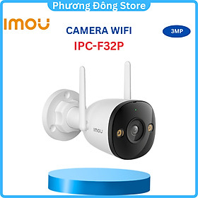 Camera Wifi ngoài trời 3MP IMOU IPC-F32P, Tầm nhìn ban đêm 30m, Tích hợp mic - Hàng chính hãng