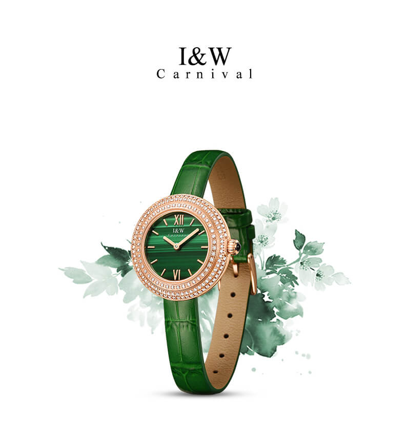Đồng Hồ Nữ I&W Carnival 3008L Chính Hãng BH 24T Chịu Nước 30m Kính Chống Xước Dây Da Cao Cấp ( Máy Quartz)